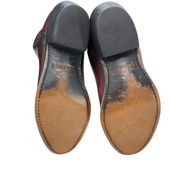 Durango Burgundy Red Leather Western Cowboy Boots Men 7.5 Women 9-9.5 - Picture 7 of 12